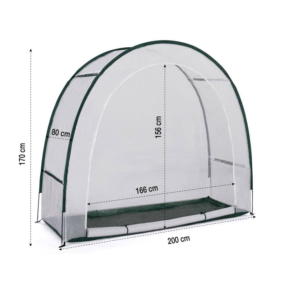 Serre d'hivernage demi-lune 200x80x170cm PE - TERRE JARDIN - Image 5