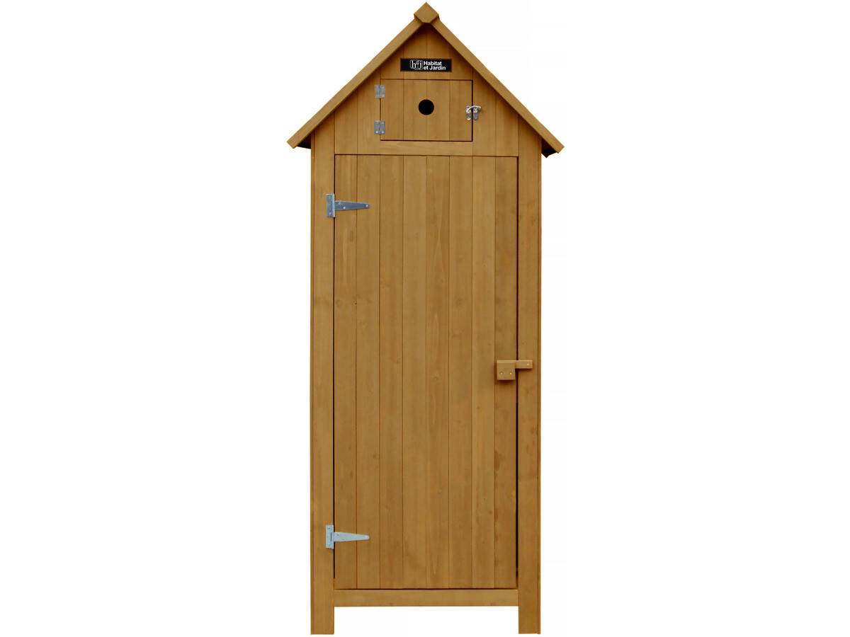 Habitat Et Jardin - Armoire De Jardin "cabanon" - 77 X 54.5 X 179 Cm - Marron -habitat Et Jardin - Image 1