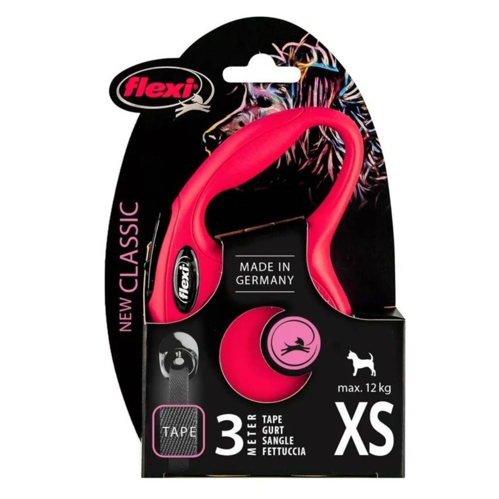 Flexi - Laisse Flexi Classic sangle XS 3 m rouge chiens jusqu'à 12 Kg - Image 3
