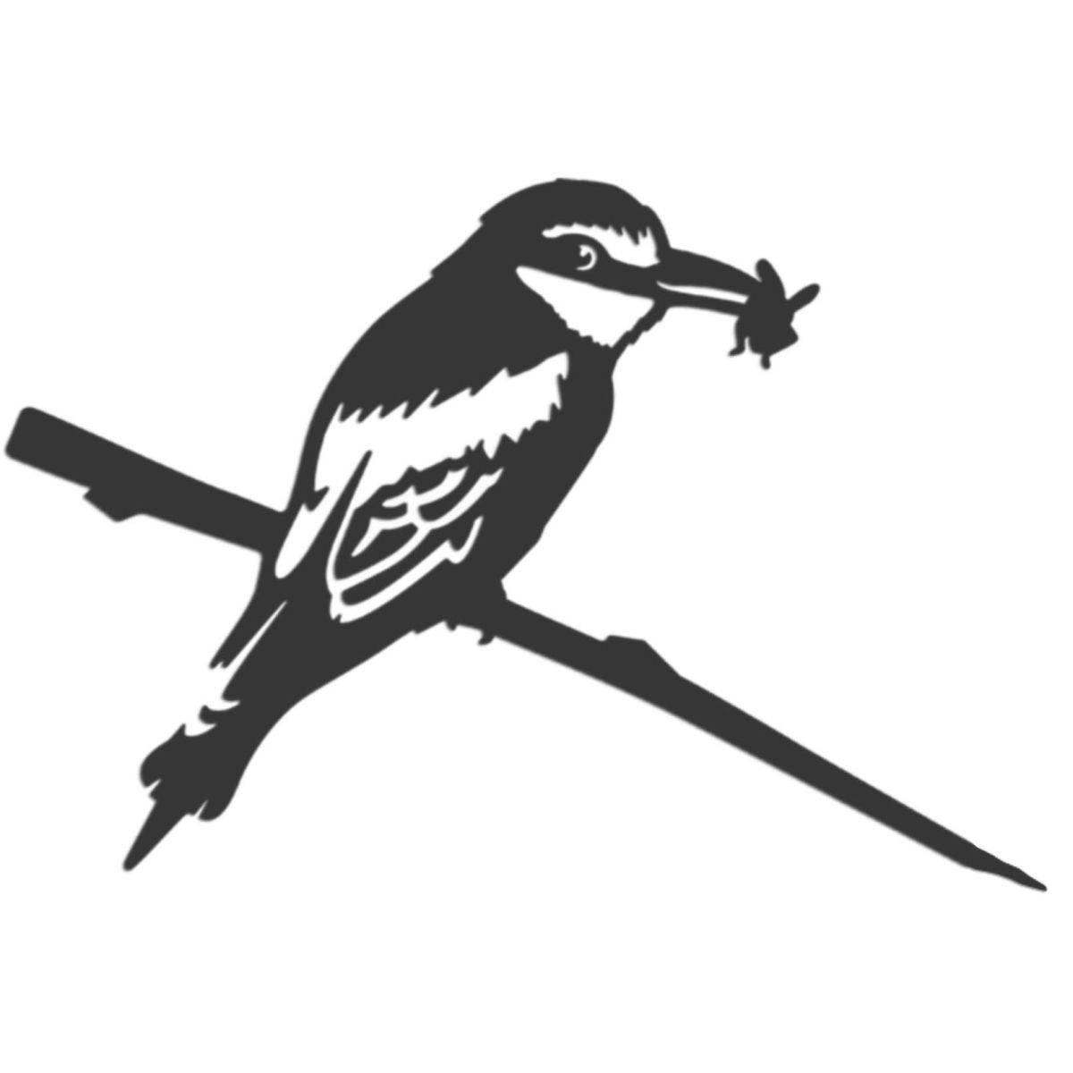 Metalbird - Oiseau sur pique guêpier d'europe en acier corten - Image 1