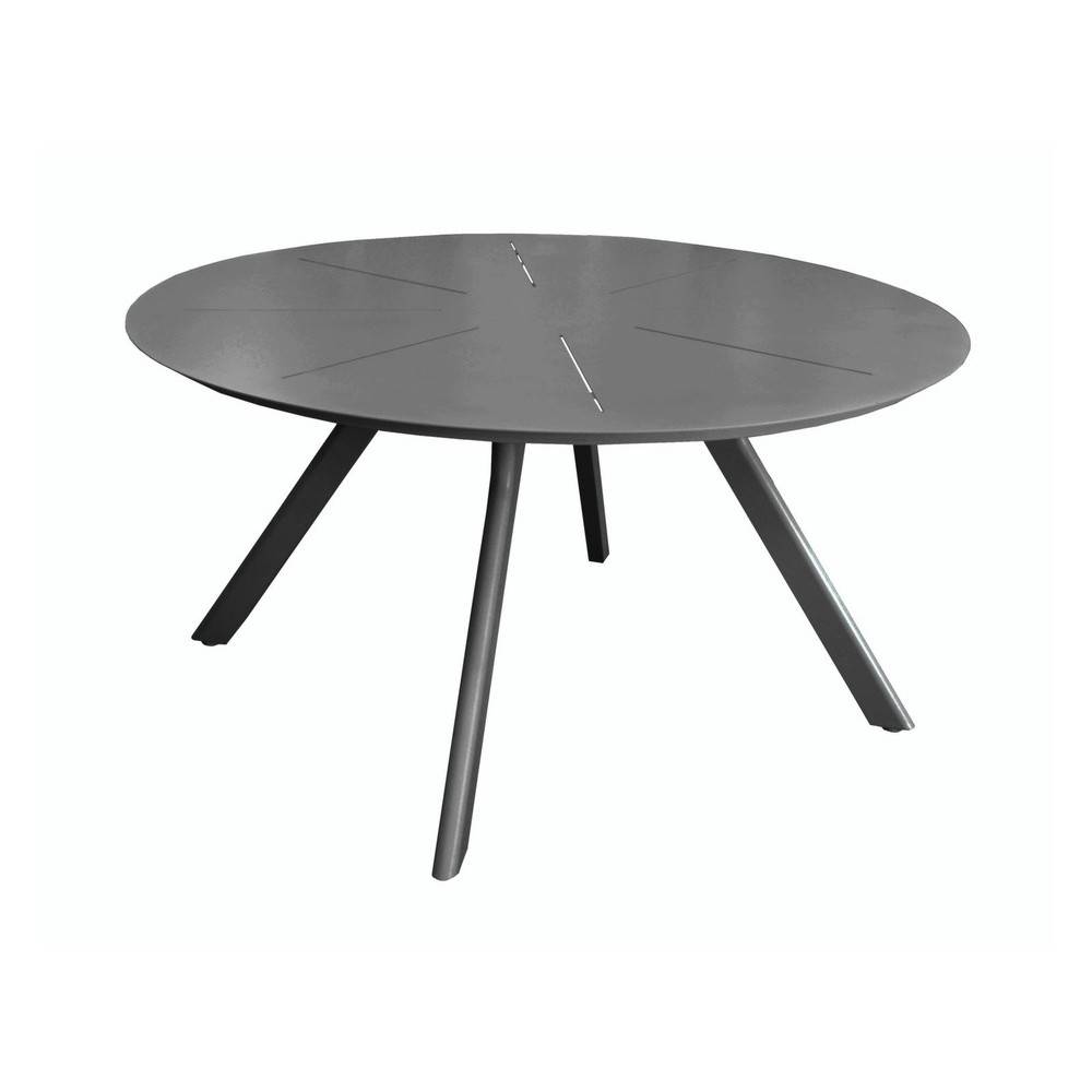 Proloisirs - Table de jardin ronde Seven en aluminium - graphite 150 cm PROLOISIRS - Image 1