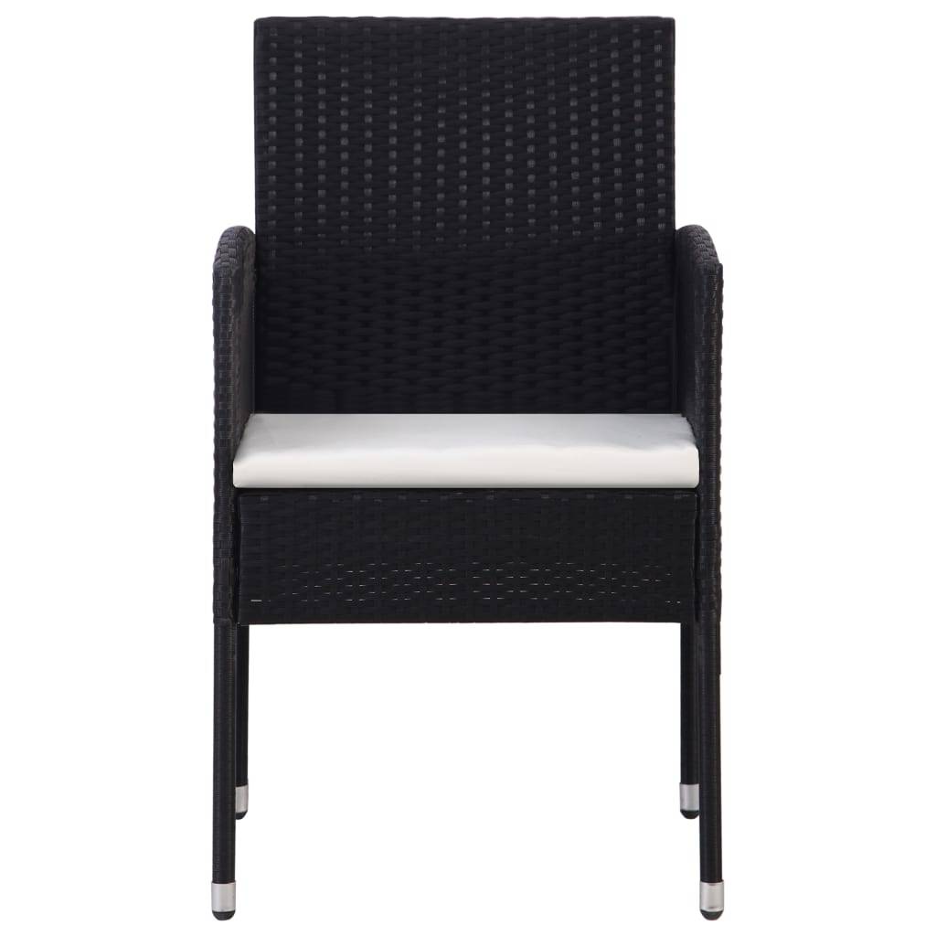 Vidaxl - Ensemble à manger d'extérieur 9pcs coussins résine tressée noir vidaXL 43924 - Image 6