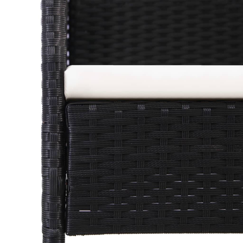 Vidaxl - Ensemble à manger d'extérieur 9pcs coussins résine tressée noir vidaXL 43924 - Image 4