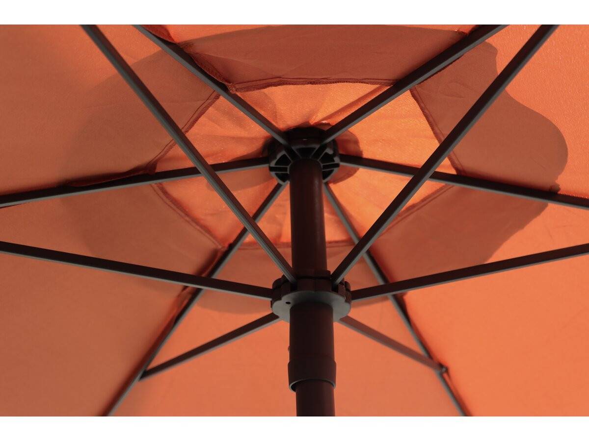 Habitat Et Jardin - Table Et Chaises De Jardin Avec Parasol En Métal "convivia" - 4 Places - Terracotta -habitat Et Jardin - Image 4