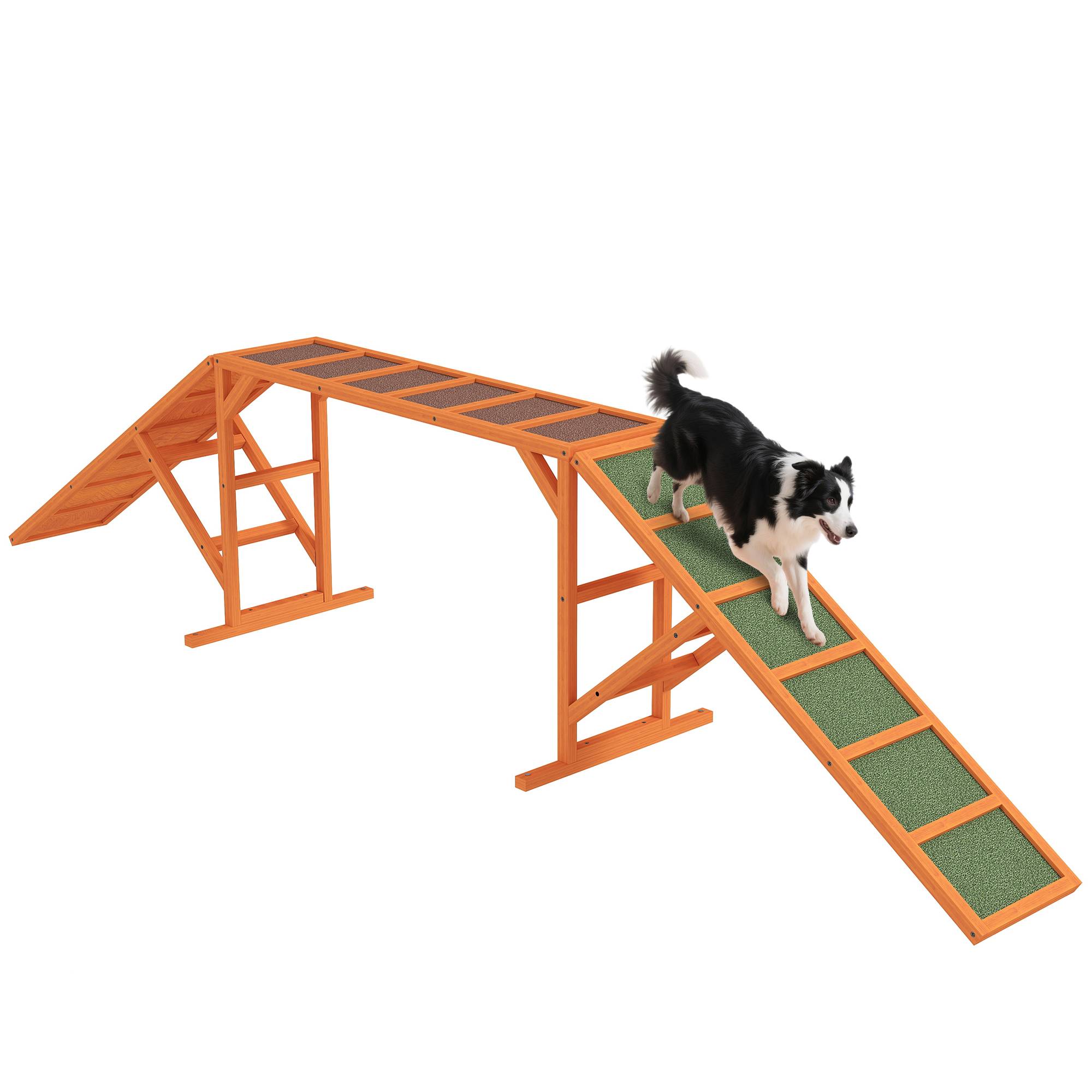 ComfortXL - Rampe agilité chien bois d’épicéa 335 x 55 x 60 cm orange antidérapante pour jardin - ComfortXL Outdoor Living - Image 1
