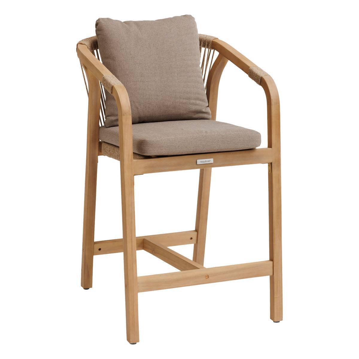 Hesperide - Lot de 2 fauteuils hauts de jardin "Papouasie" acacia  & taupe Hespéride - Image 1