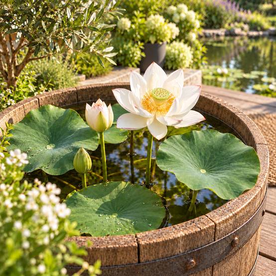 Lotus blanc - Nelumbo - Image 4