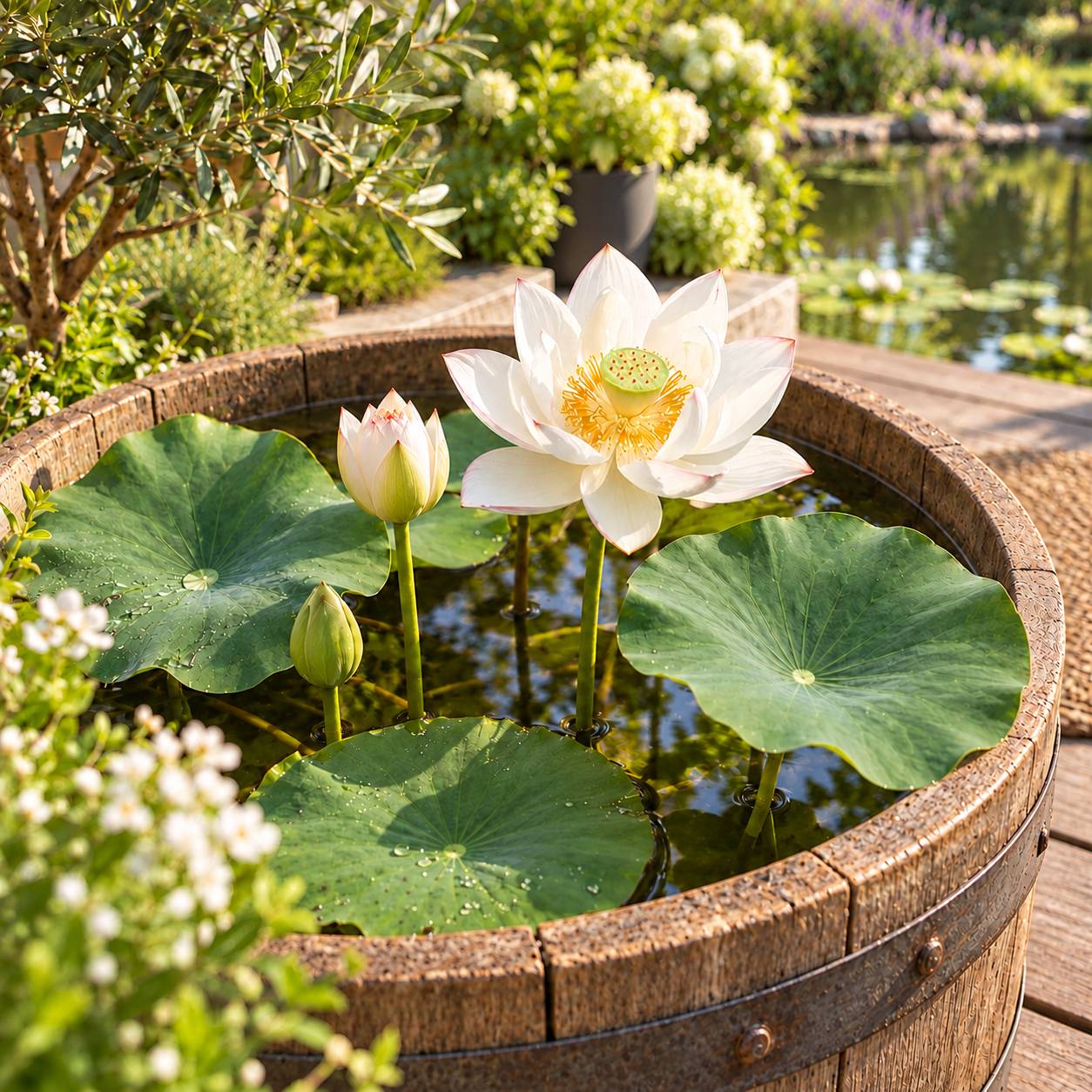 Lotus blanc - Nelumbo - Image 4