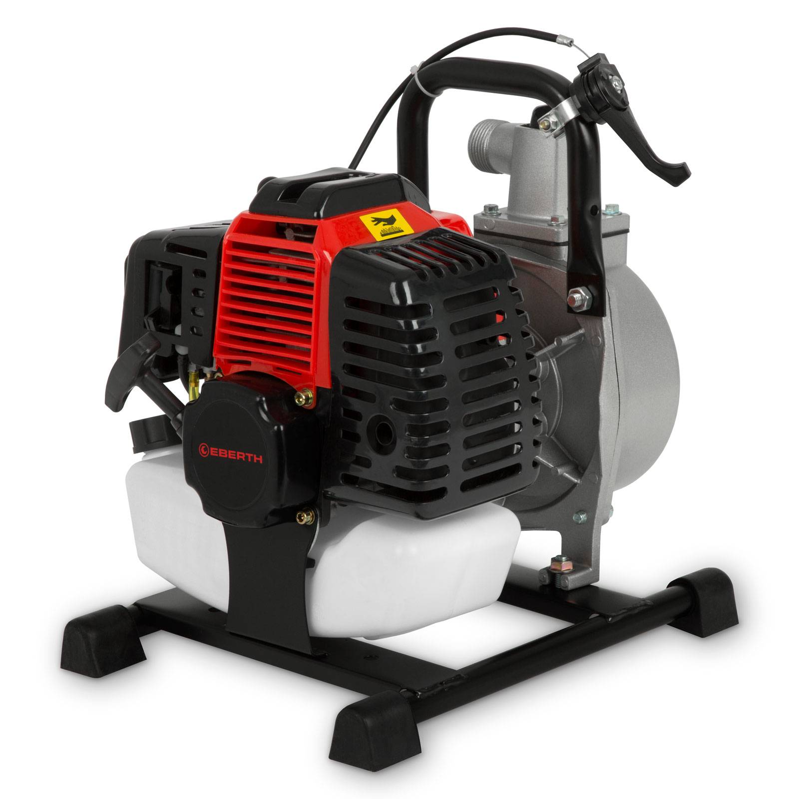 EBERTH - EBERTH Pompe a Eau Pompe de Jardin a Essence, Moteur 2CV, 2 Temps, Débit 12.000l/h, Raccord 1 Pouce, Hauteur d'Aspiration 7m - Image 3