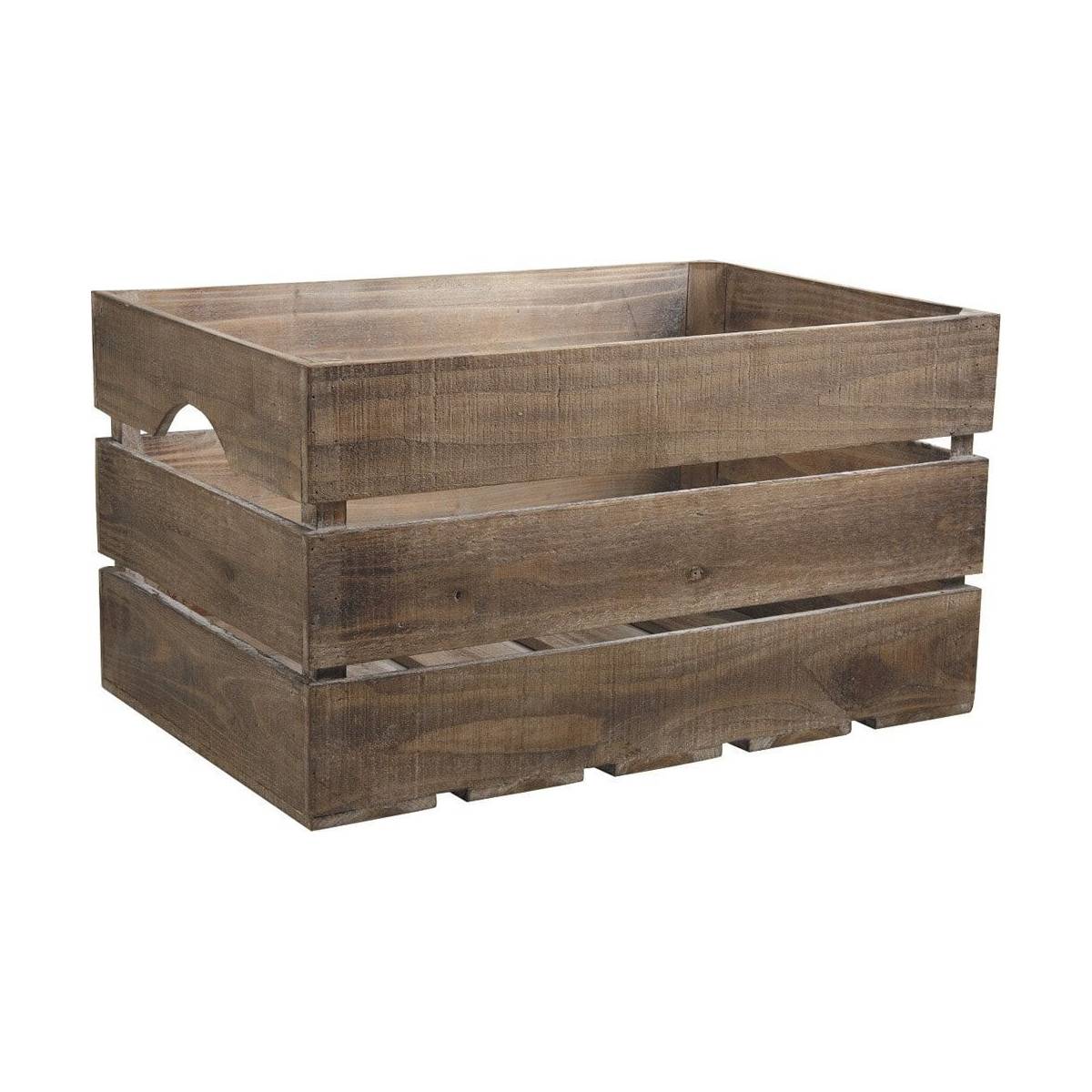 Aubry Gaspard - Caisse ancienne en bois vieilli - Image 1