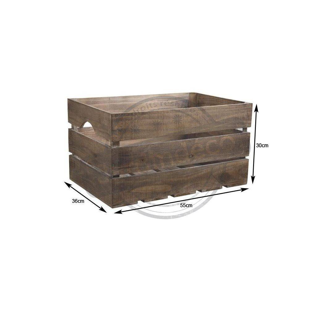 Aubry Gaspard - Caisse ancienne en bois vieilli - Image 2