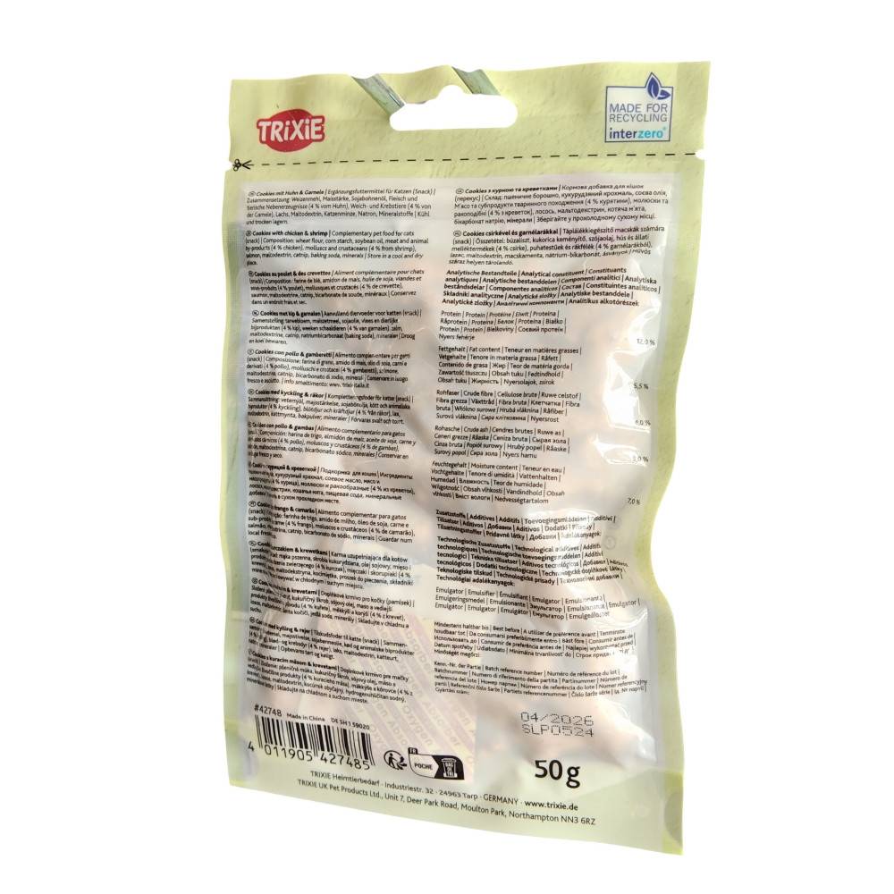 Trixie - Friandises Cookies au poulet et des crevettes 50 g pour chat - Image 5