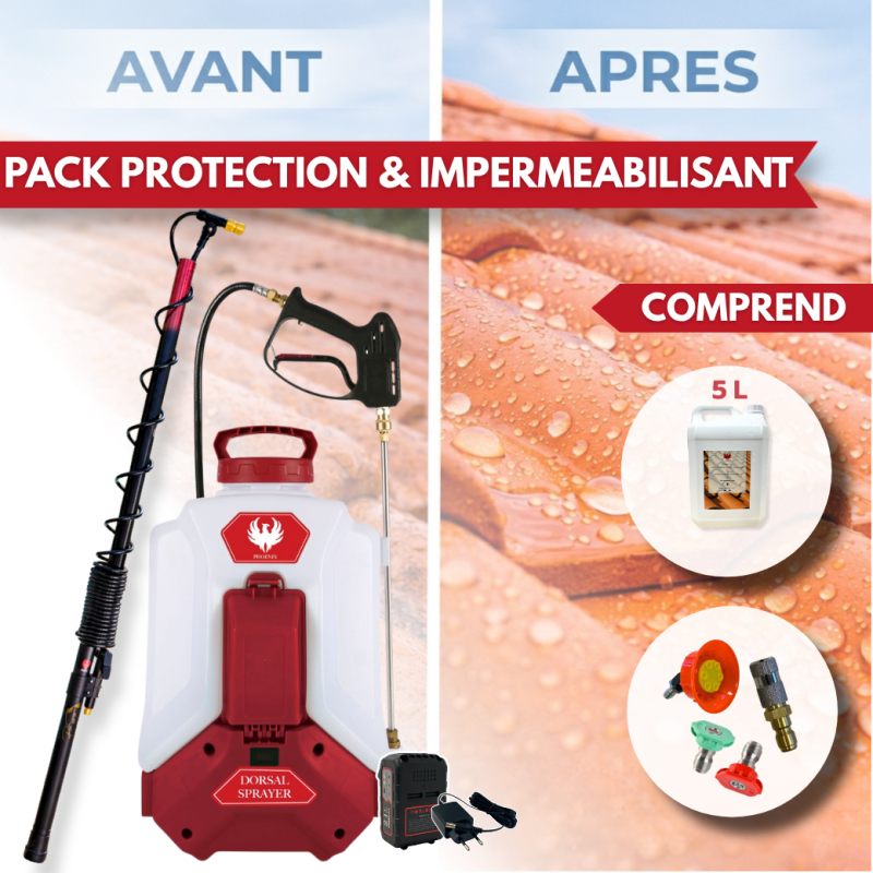 Pack DORSAL SPRAYER EVO PHOENIX 5,10 OU 20L HYDRO LEO avec la perche télescopique EVO de 5.4 m - 5 L - Image 1