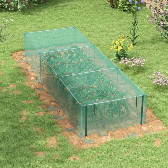 Serre de jardin tomates HDPE potager protection intempéries porte zippée 373x125cm vert - ComfortXL Outdoor Living - Image 10