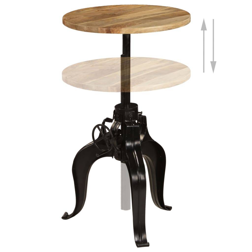 Table haute mange debout bar bistrot bois de manguier massif 60 cm - Image 3