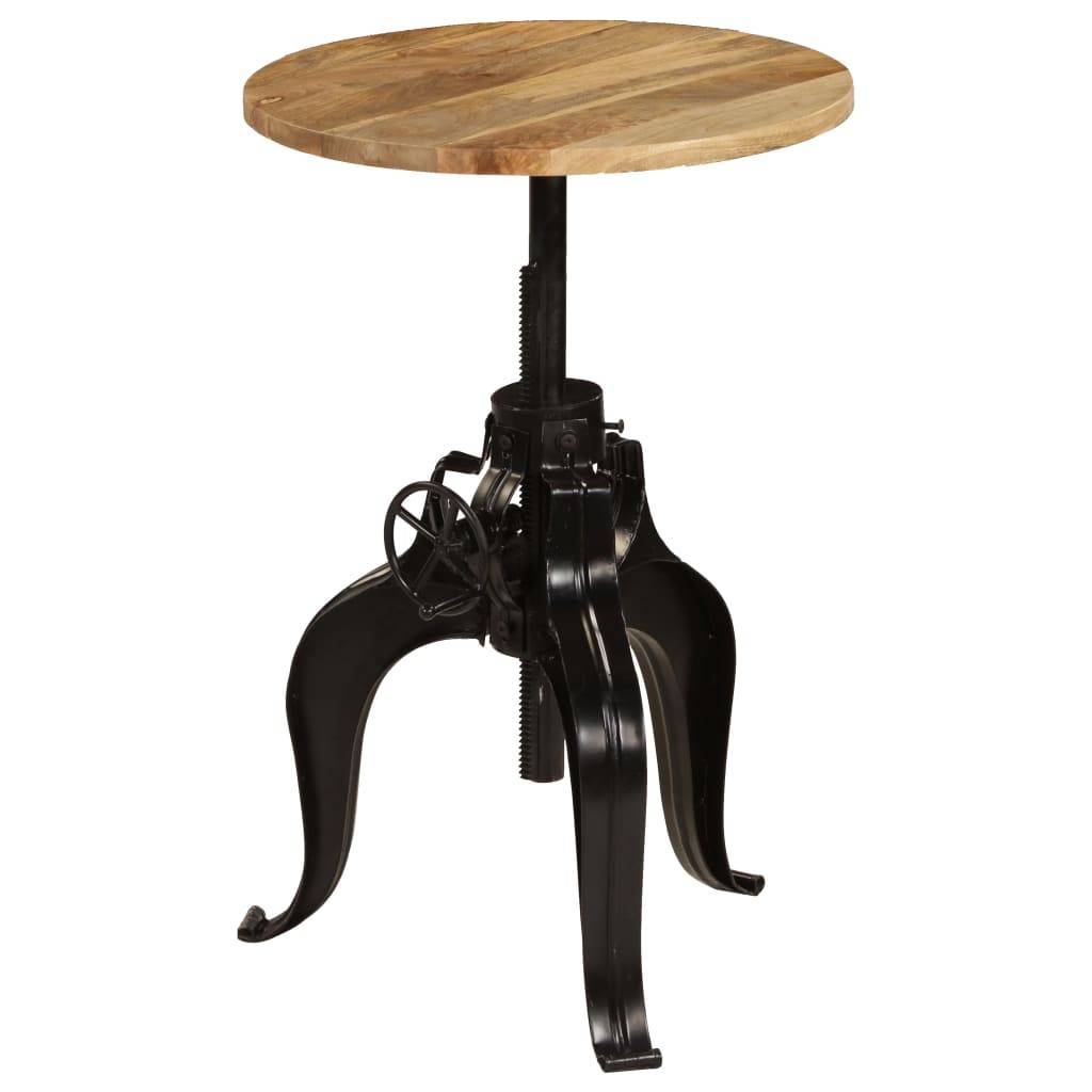 Table haute mange debout bar bistrot bois de manguier massif 60 cm - Image 5