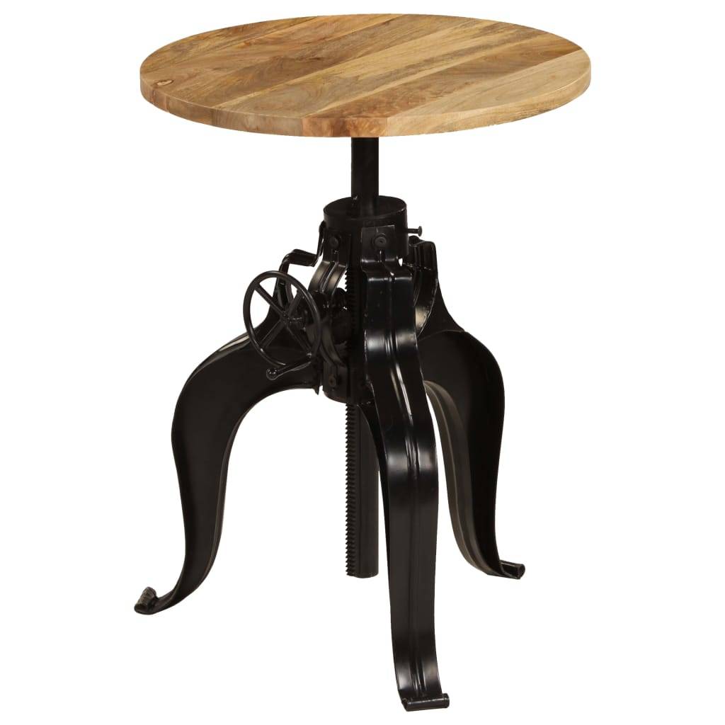 Table haute mange debout bar bistrot bois de manguier massif 60 cm - Image 1
