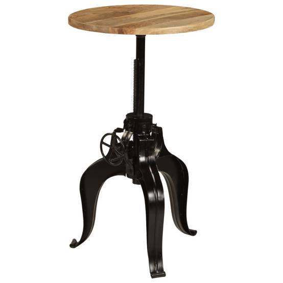 Table haute mange debout bar bistrot bois de manguier massif 60 cm - Image 8