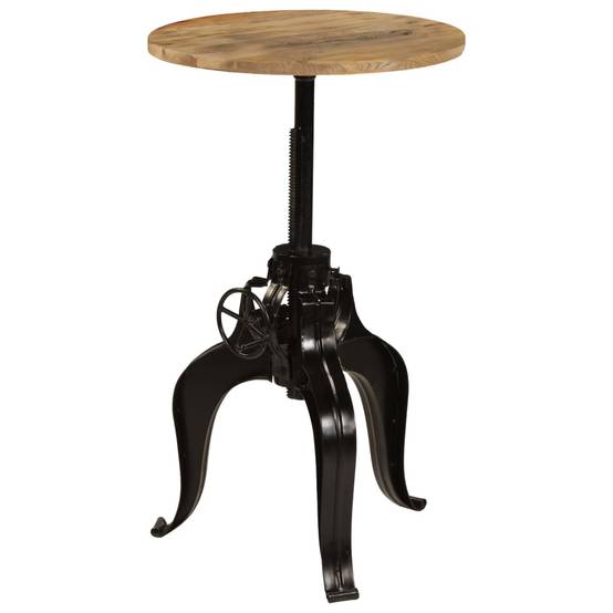 Table haute mange debout bar bistrot bois de manguier massif 60 cm - Image 4