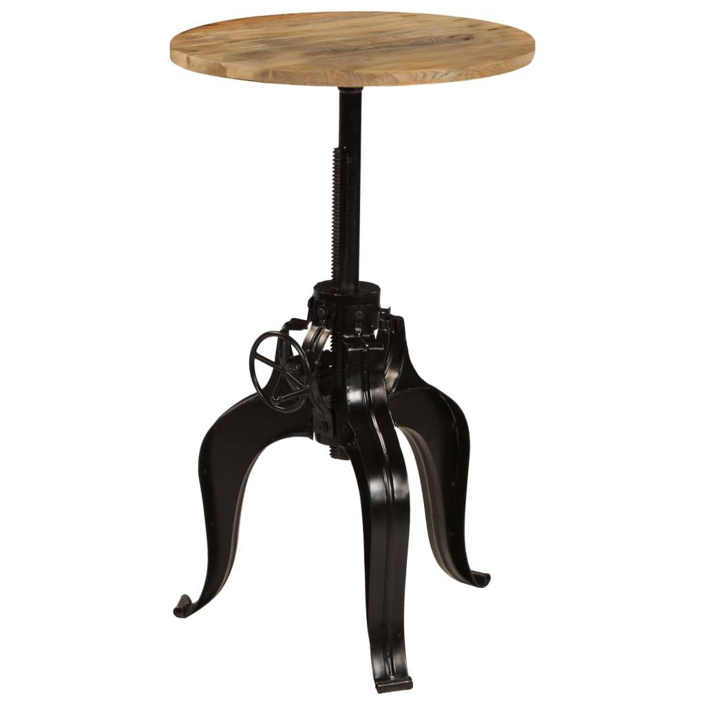 Table haute mange debout bar bistrot bois de manguier massif 60 cm - Image 4