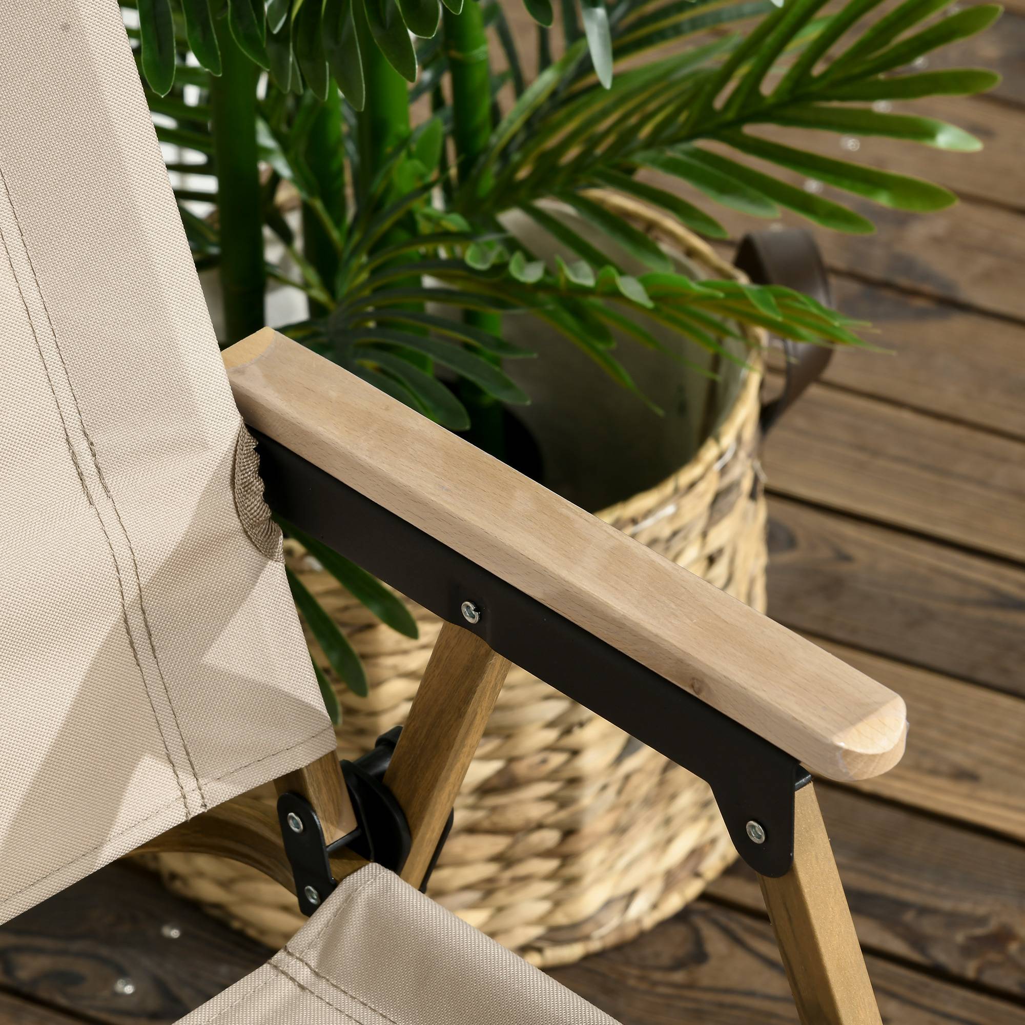 Chaise de camping pliante acier et tissu Oxford kaki 54 x 59 x 78 cm - PANGIVO - Image 10