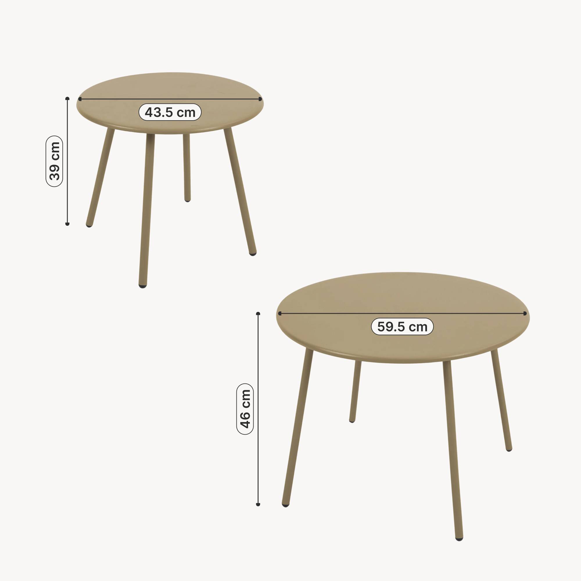 Ensemble de meubles de jardin Kivanta 5 pièces beige [en.casa] - Image 9