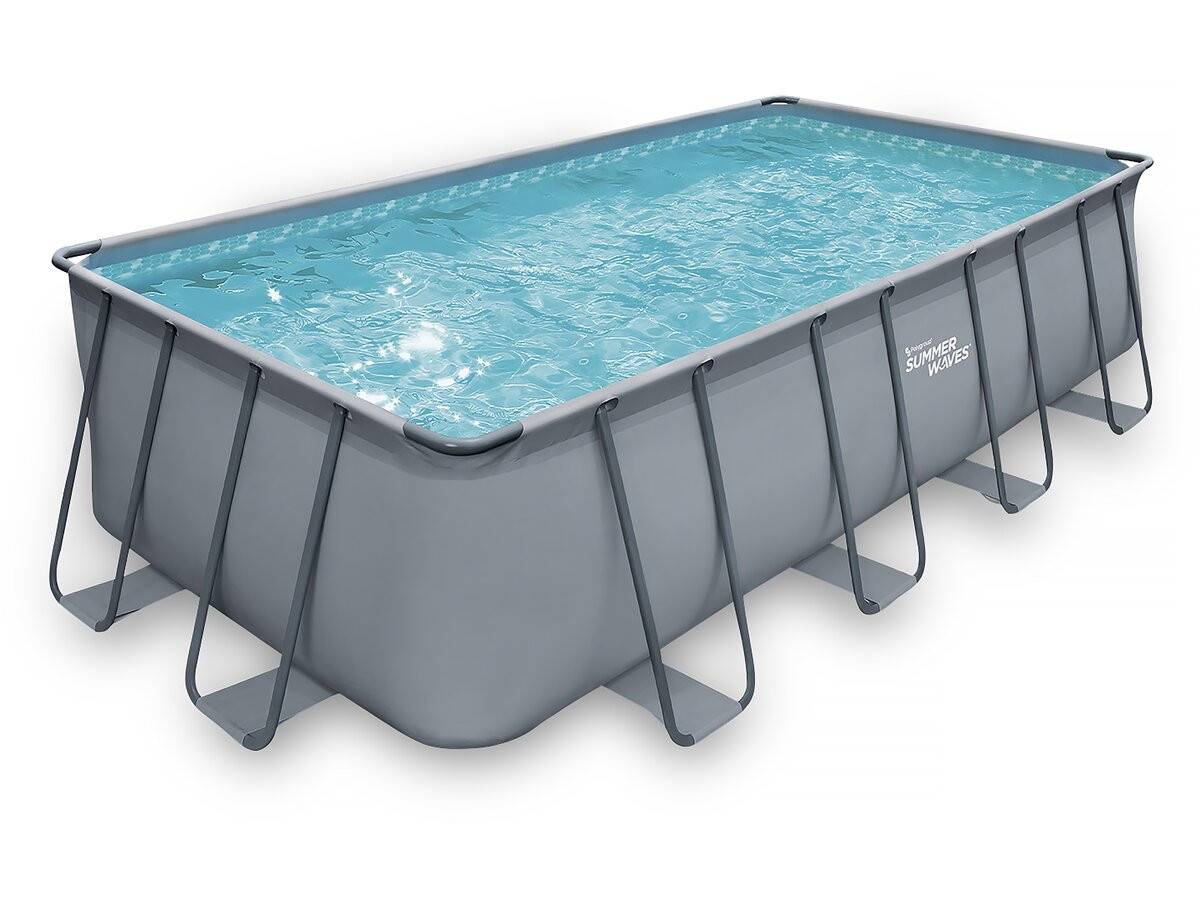 Piscine Tubulaire Grise - "ludo 2" - 4,01 X 2,01 X 1,22 M - Filtration à Sable 2.5 M³/h -habitat Et Jardin - Image 1