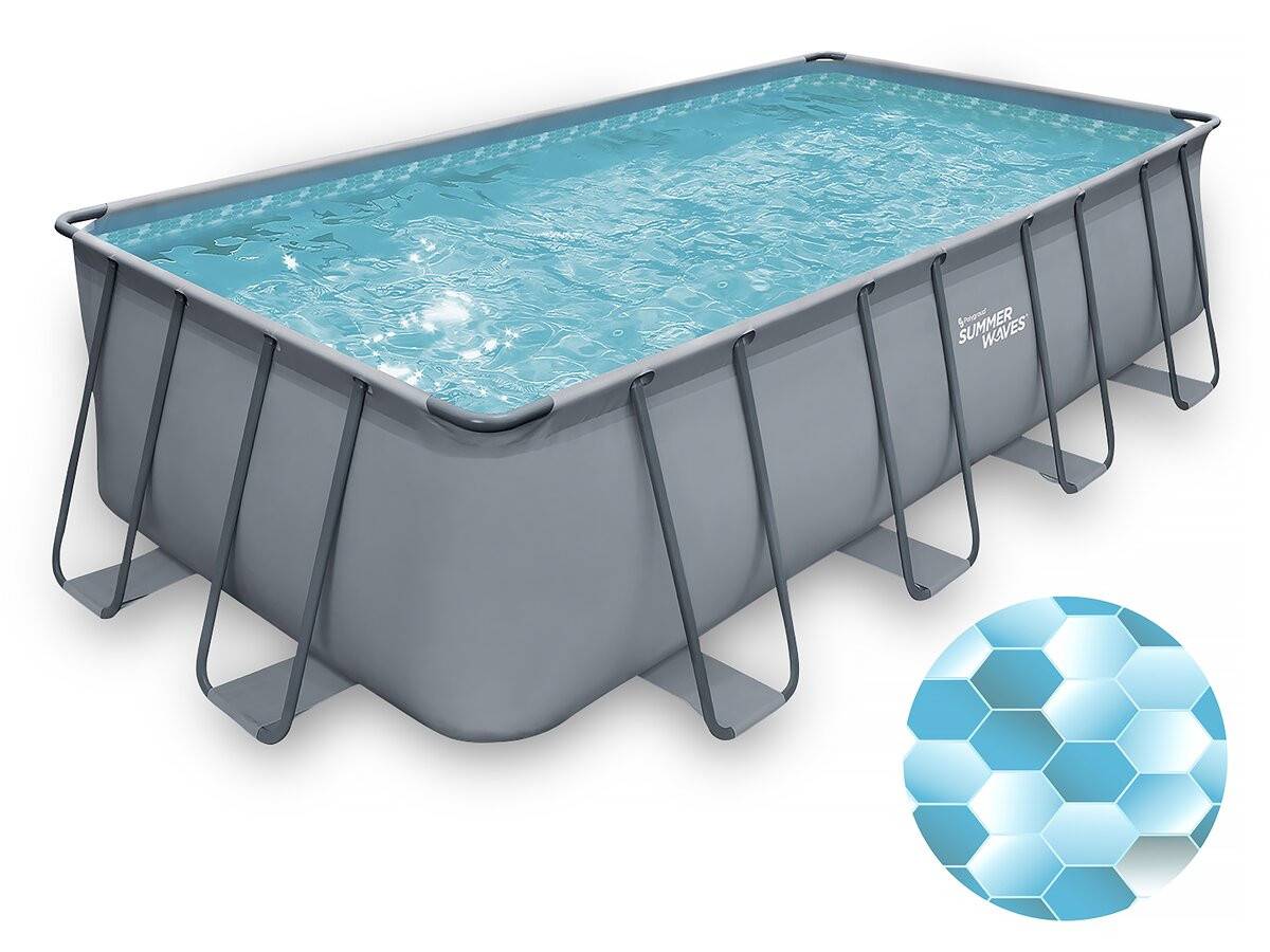 Piscine Tubulaire Grise - "ludo 2" - 4,01 X 2,01 X 1,22 M - Filtration à Sable 2.5 M³/h -habitat Et Jardin - Image 3