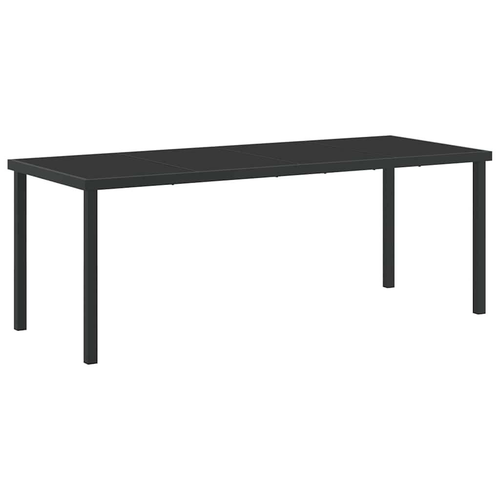Vidaxl - Ensemble de salle à manger pour jardin 9 pcs Noir café vidaXL 3379274 - Image 6