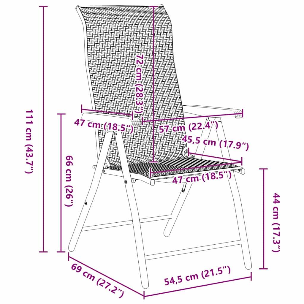 Vidaxl - Ensemble de salle à manger pour jardin 9 pcs Noir café vidaXL 3379274 - Image 3