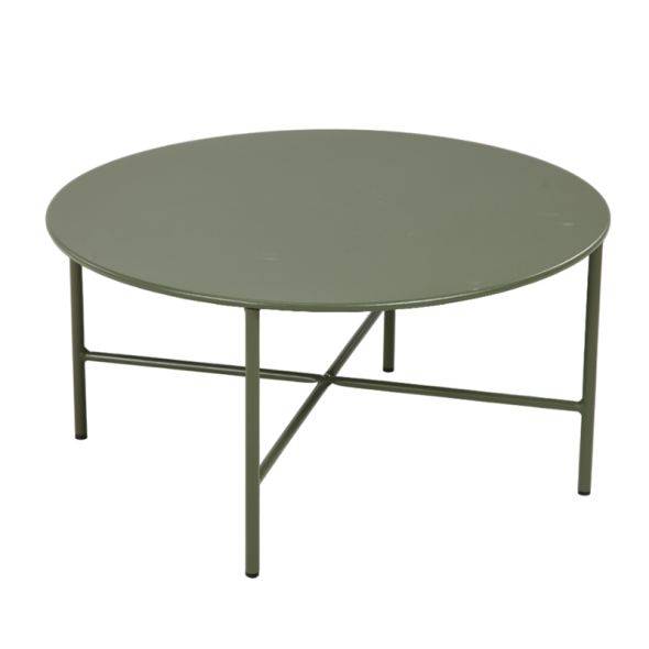 Salon de jardin ANA 4 places en acier KAKI coussins gris clair Beau Rivage - Image 6