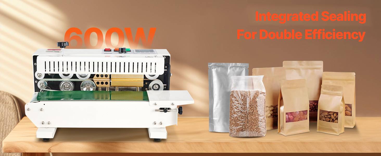 VEVOR Machine scellage sacs continu scelleuse à bande horizontale avec comptage - Image 9