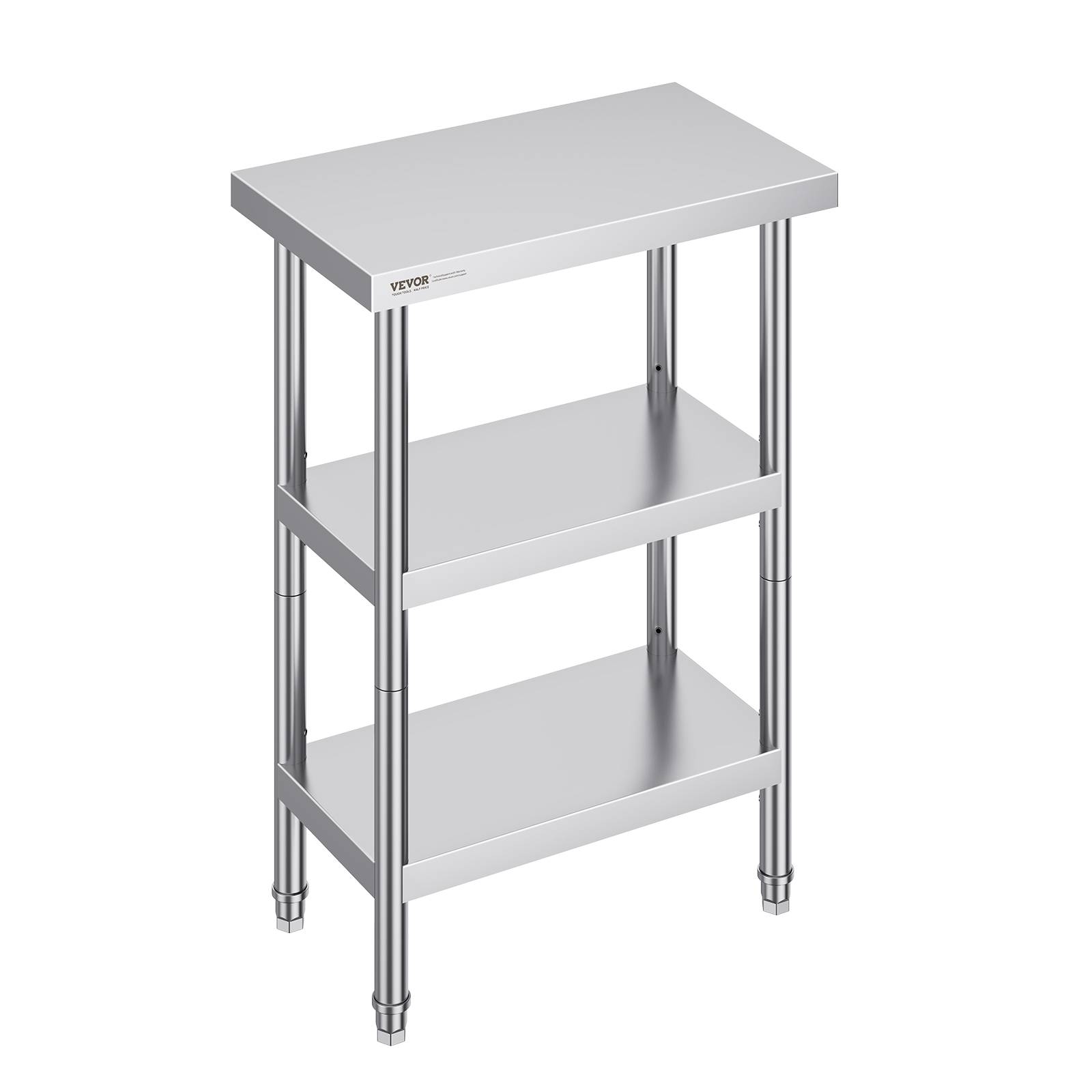 Vevor - VEVOR Station préparation inox 14"x24"x34". Pour cuisines commerciales, 2 étagères flexibles. Barbecue, domicile. - Image 1