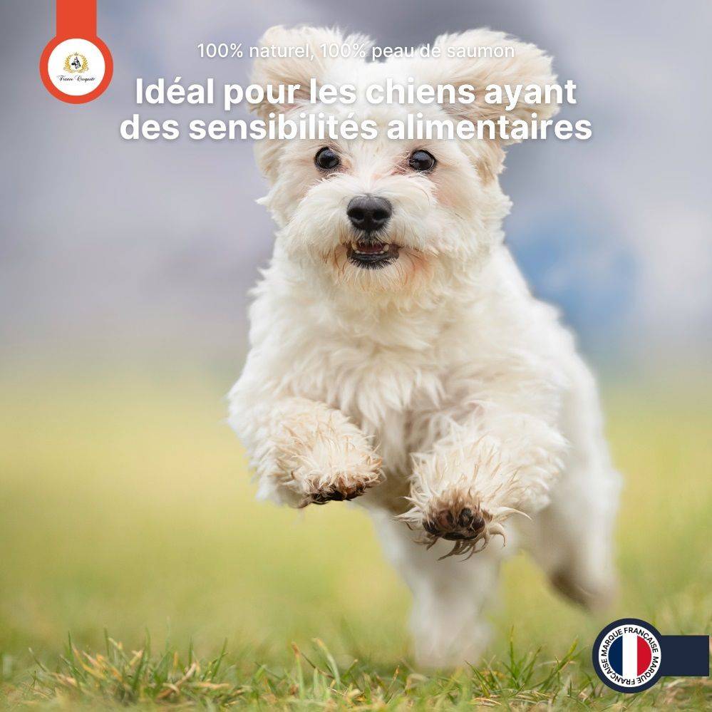 France Croquettes - France Croquettes Friandise pour chien Peaux de saumon roulées - 300 g - Image 4