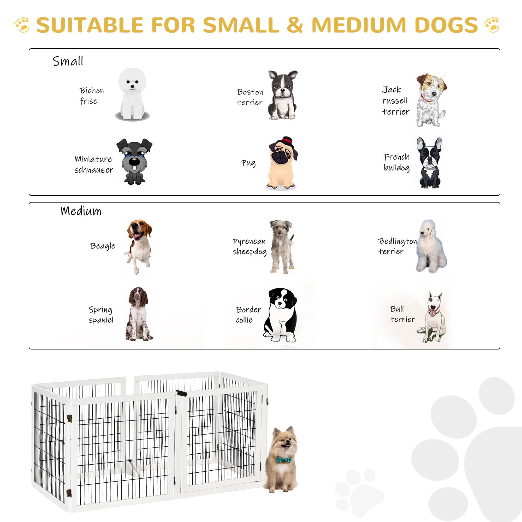 Barrière de sécurité pliante en bois pour chiens, pour escaliers et portes, avec support, 432 x 36 x 70 cm, blanche - Image 10