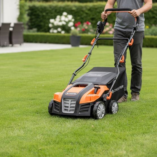 Chester - Scarificateur, Démousseur, Aérateur et Émousseur électrique 1800W CHESTER | 2 en 1 | Largeur 40cm | Entretien Gazon & Pelouse - Image 3