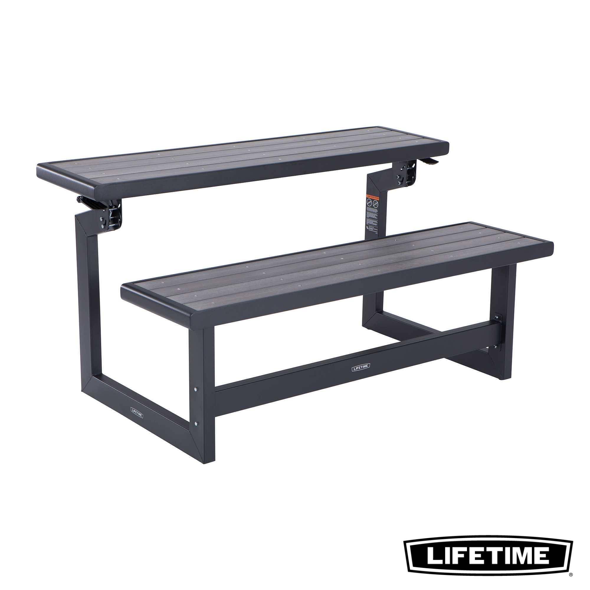 Lifetime - Banc Convertible en Table Picnic Gris (141 cm) LIFETIME #60253 - Image 2