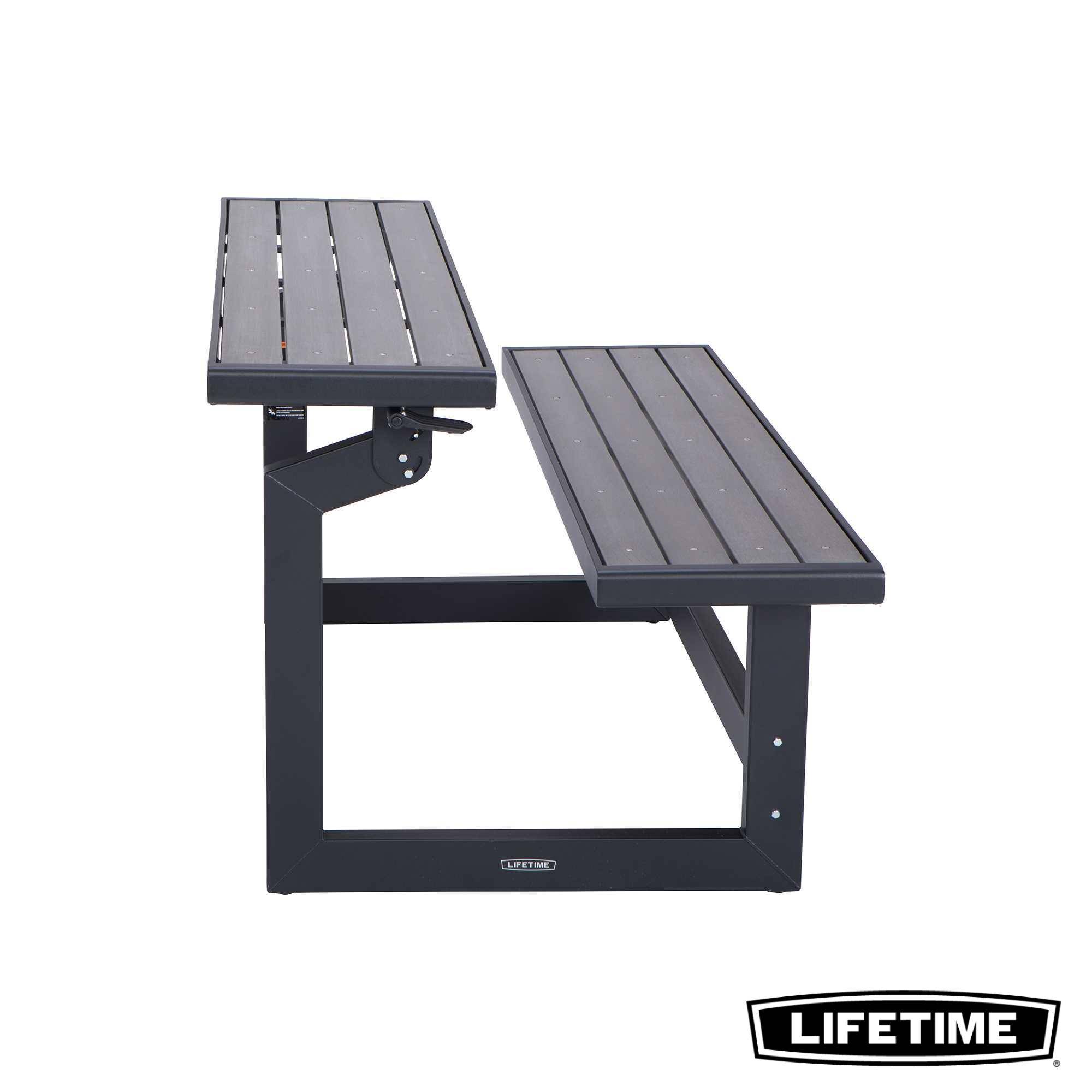 Lifetime - Banc Convertible en Table Picnic Gris (141 cm) LIFETIME #60253 - Image 4