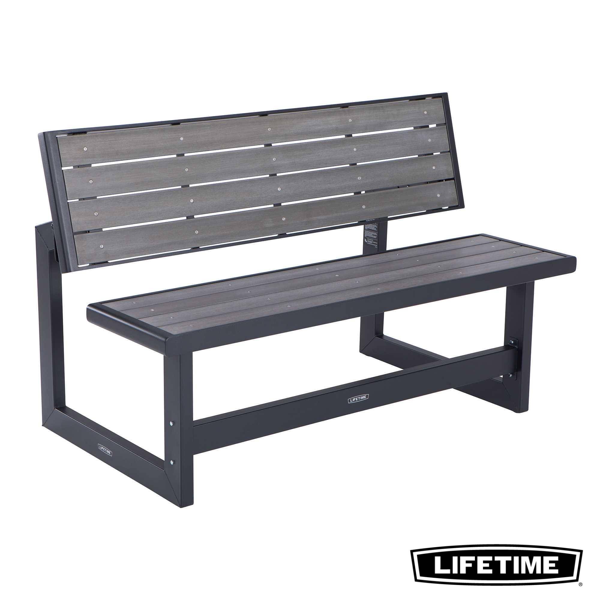 Lifetime - Banc Convertible en Table Picnic Gris (141 cm) LIFETIME #60253 - Image 1