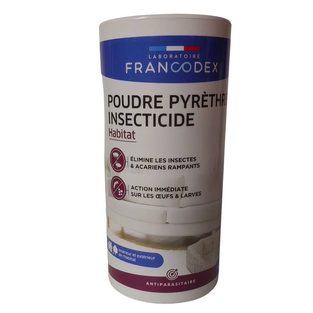 Francodex - Poudre insecticide pyrèthre Habitat 500g - Image 1