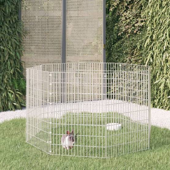Vidaxl - Enclos pour animaux en liberté 8 panneaux 54x80cm fer galvanisé vidaXL 171578 - Image 1