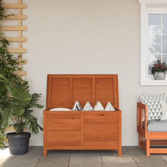 Coffre de rangement - Boîte de rangement extérieure - Coffre de jardin 100x50x58 cm bois massif sapin - Image 2