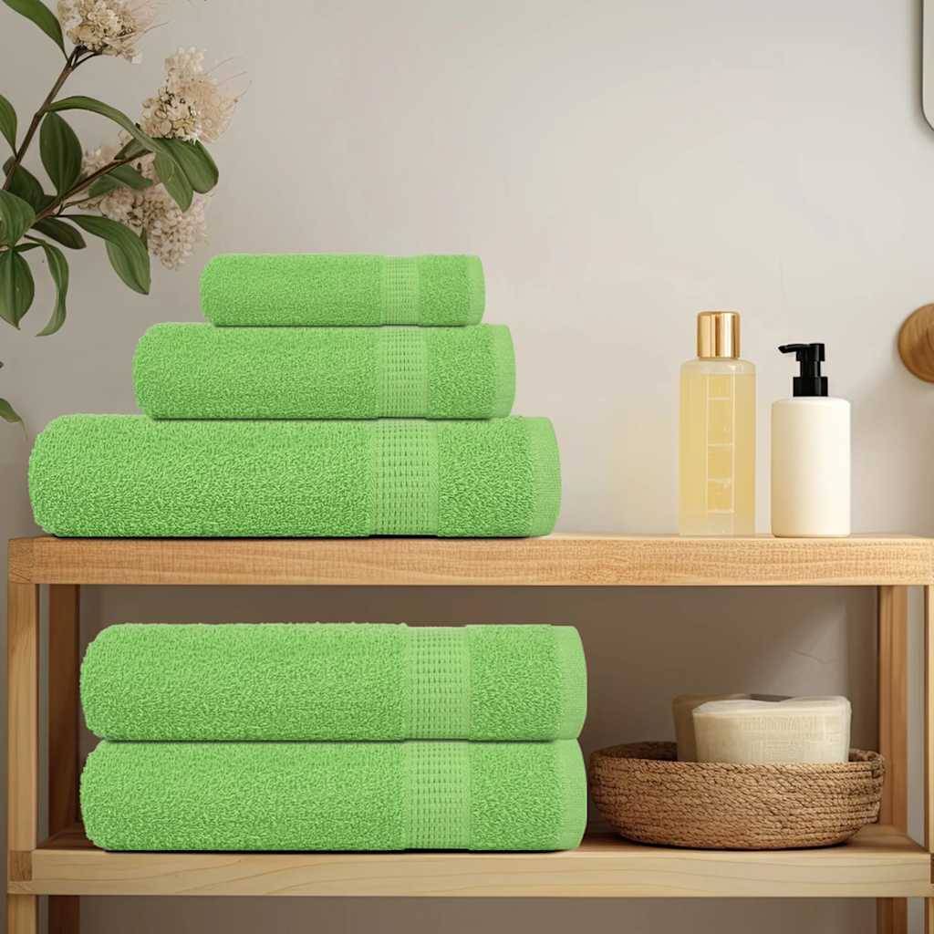 Ensemble de serviettes FROGN 12 pcs vert pomme 360 g/m² Maison Chic - Image 3
