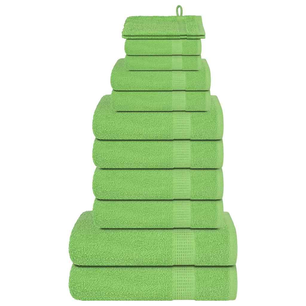 Ensemble de serviettes FROGN 12 pcs vert pomme 360 g/m² Maison Chic - Image 2