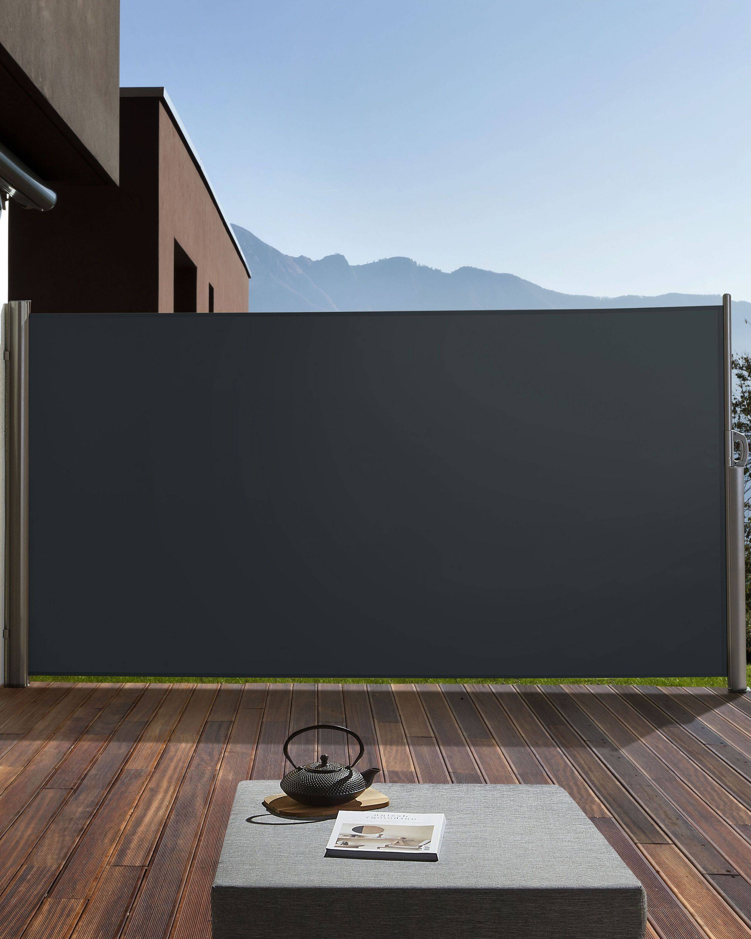 Beliani - Auvent de Jardin Latéral Rétractable 180 x 300 cm En Polyester Gris Foncé Pour Votre Espace Extérieur Jardin ou Terrasse Dorio Beliani - Image 2