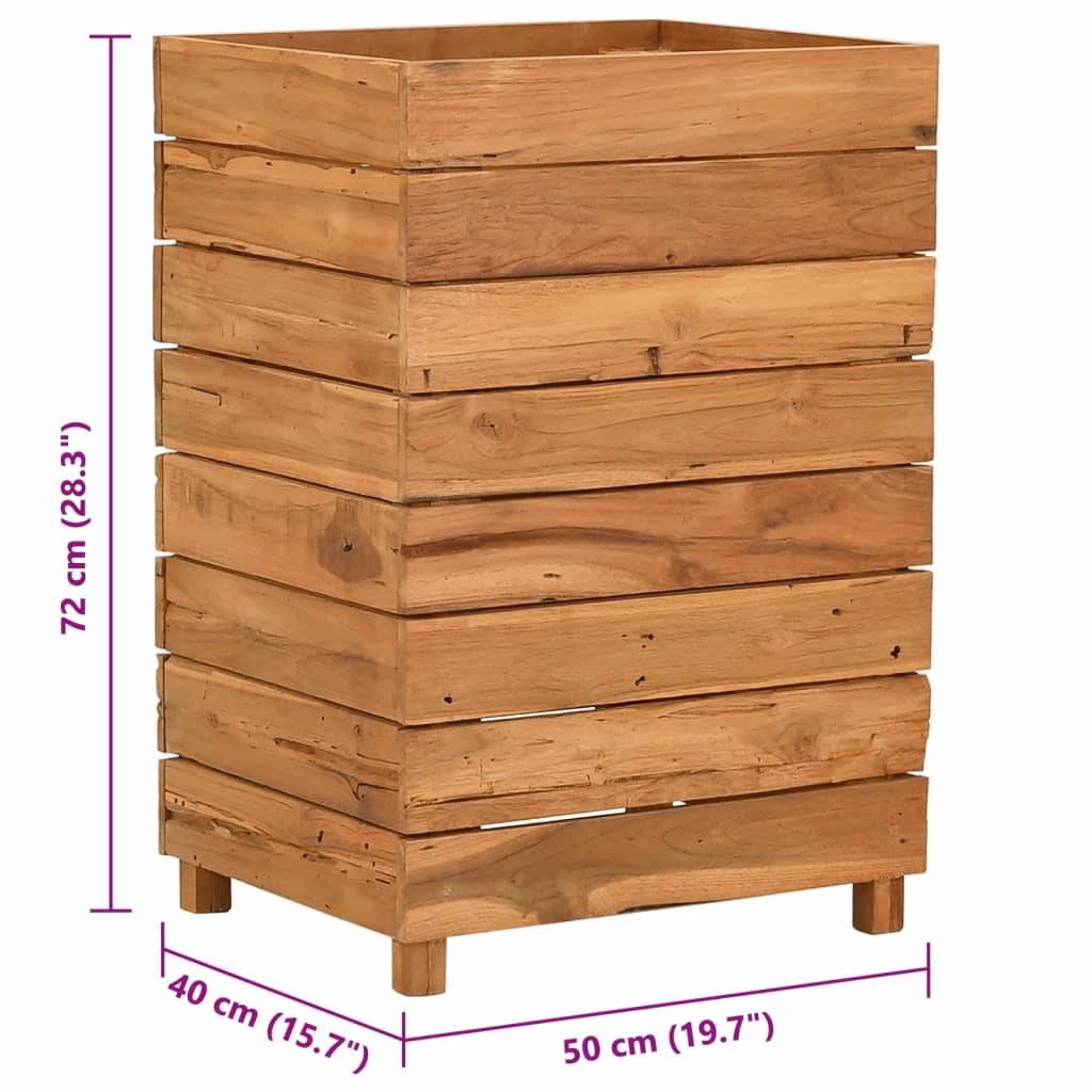 Vidaxl - Lit surélevé 50x40x72 cm bois de teck recyclé et acier vidaXL 47427 - Image 3