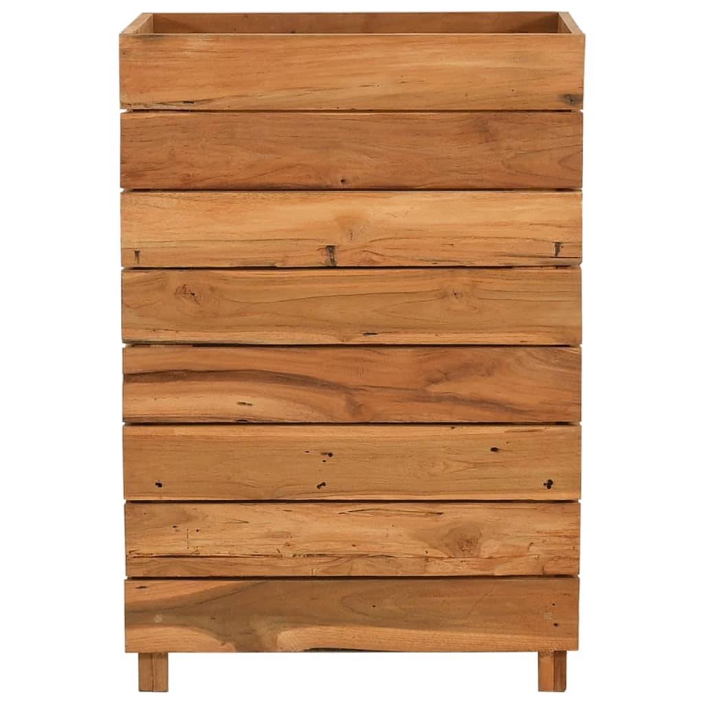 Vidaxl - Lit surélevé 50x40x72 cm bois de teck recyclé et acier vidaXL 47427 - Image 7