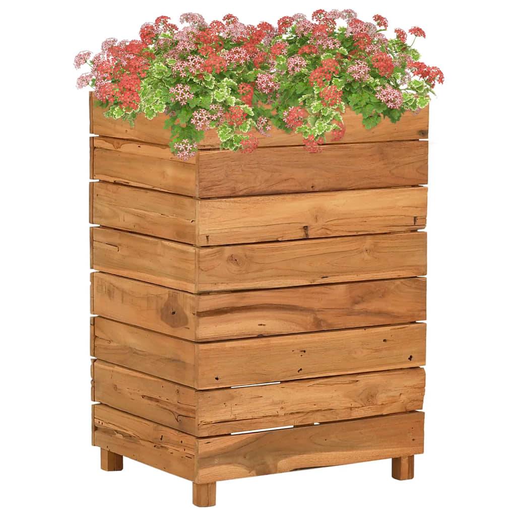 Vidaxl - Lit surélevé 50x40x72 cm bois de teck recyclé et acier vidaXL 47427 - Image 1