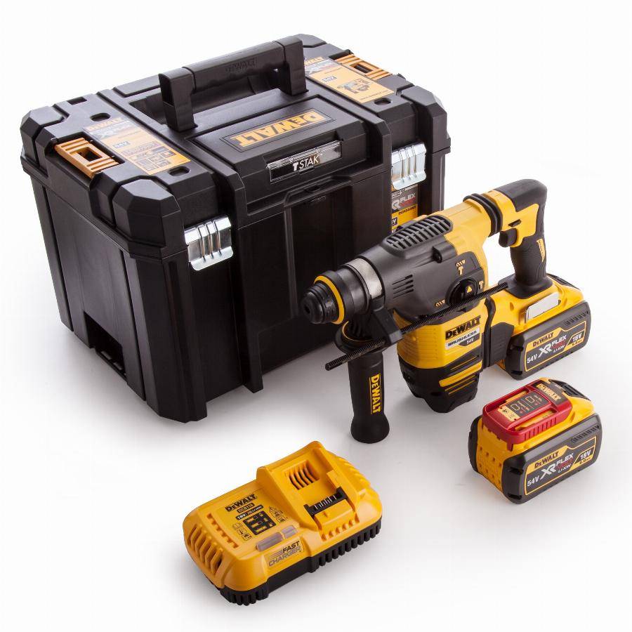 Marteau DEWALT SDS-Plus 3,5J (EPTA) - 54V XR FLEXVOLT - 2 Batteries 9.0 Ah, chargeur, mallette de transport - DCH333X2 - Image 1