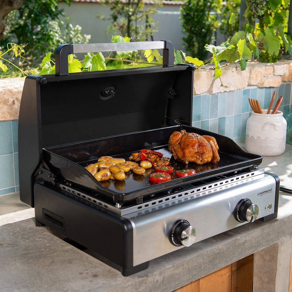 Campingaz - Plancha à gaz Master 2 Cook avec couvercle de cuisson - Housse incluse - Image 3